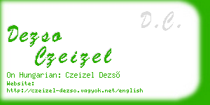 dezso czeizel business card