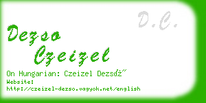 dezso czeizel business card